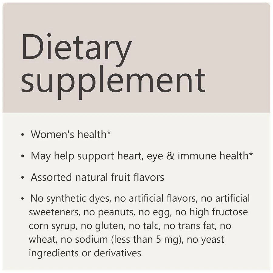 Walgreens Women
s Multivitamin Gummies (35 days) Assorted Natural Fruit 7