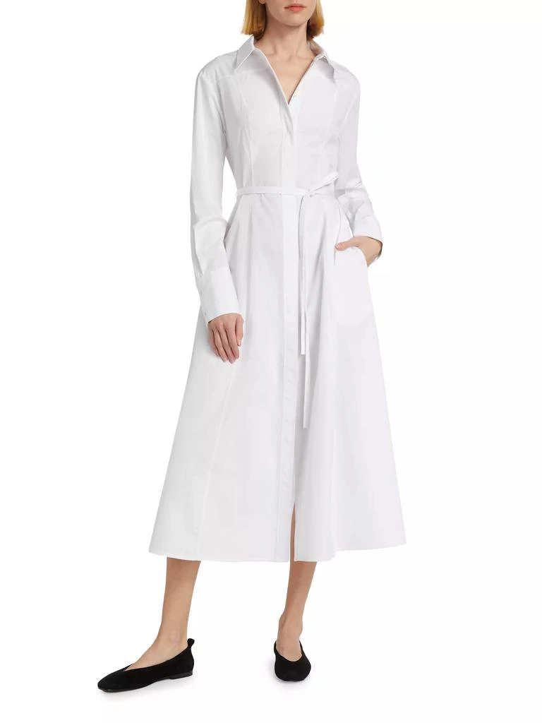 Co Cotton Poplin Tie-Waist Shirtdress 2