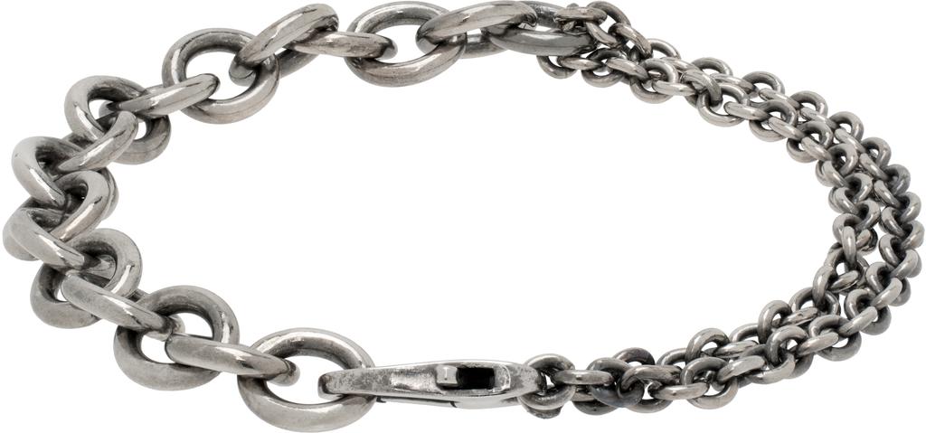 Title of Work Silver Mixed Cable Chain Bracelet