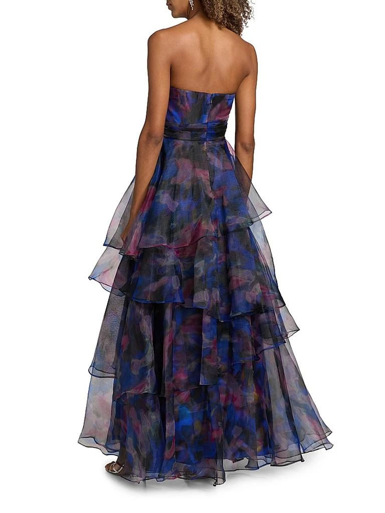 Theia Seona Pebble Organza Strapless Gown 5