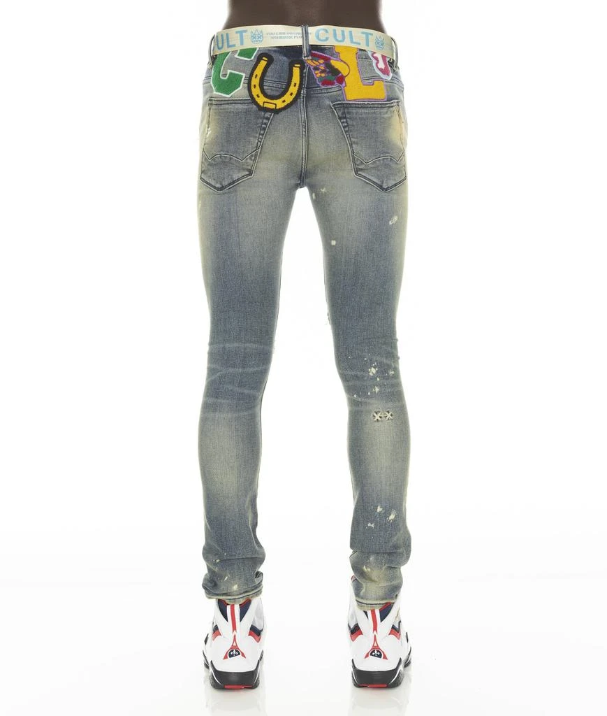 Cult Of Individuality PUNK SUPER SKINNY STRETCH w/BEET RED BELT IN PRIMO 3