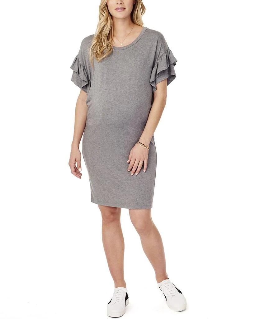 Ingrid & Isabel Ingrid & Isabel Maternity Ruffle Sleeve T-Shirt Dress 1