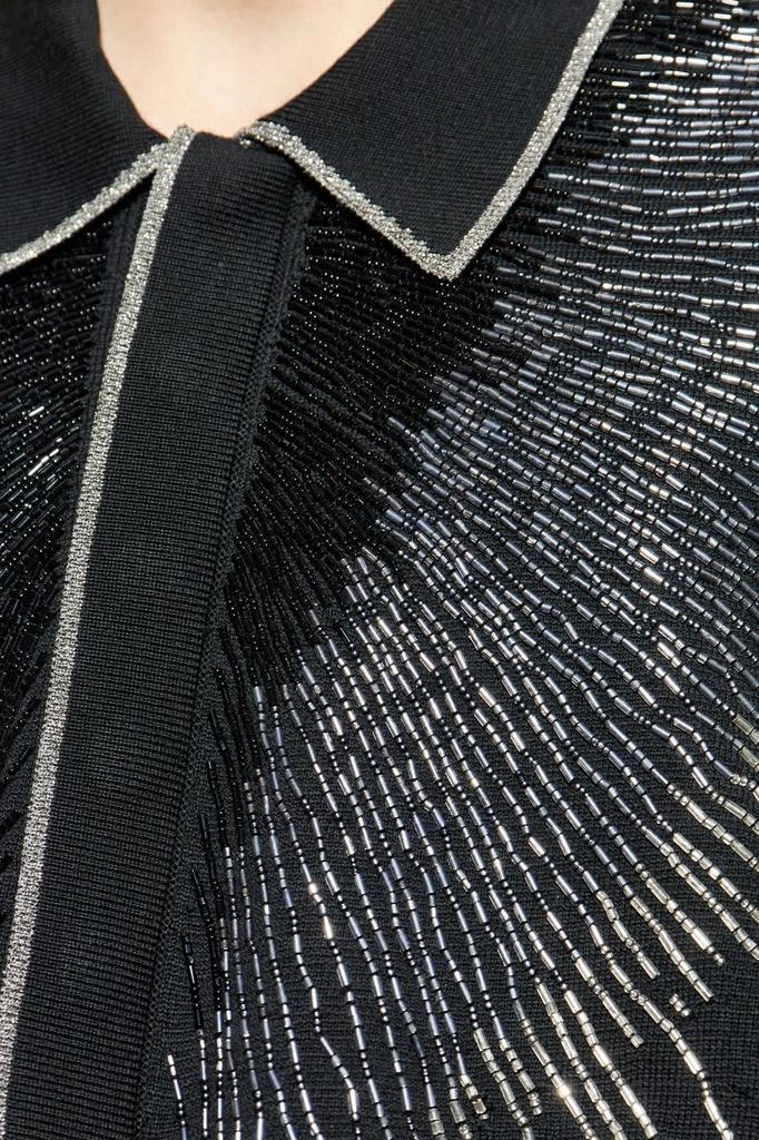 AMIRI Amiri Embellished Long Sleeve Polo Shirt 5