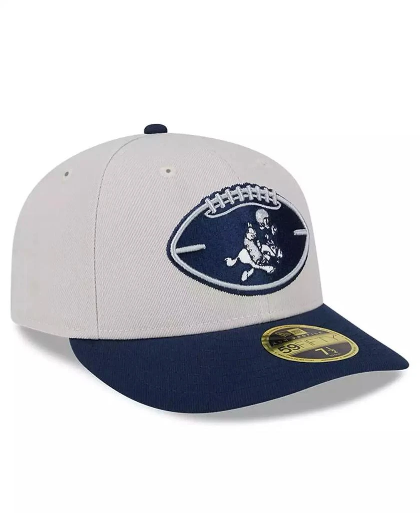 New Era Men's Stone/Navy Dallas Cowboys 2024 Sideline Historic Low Profile 59FIFTY Fitted Hat 4