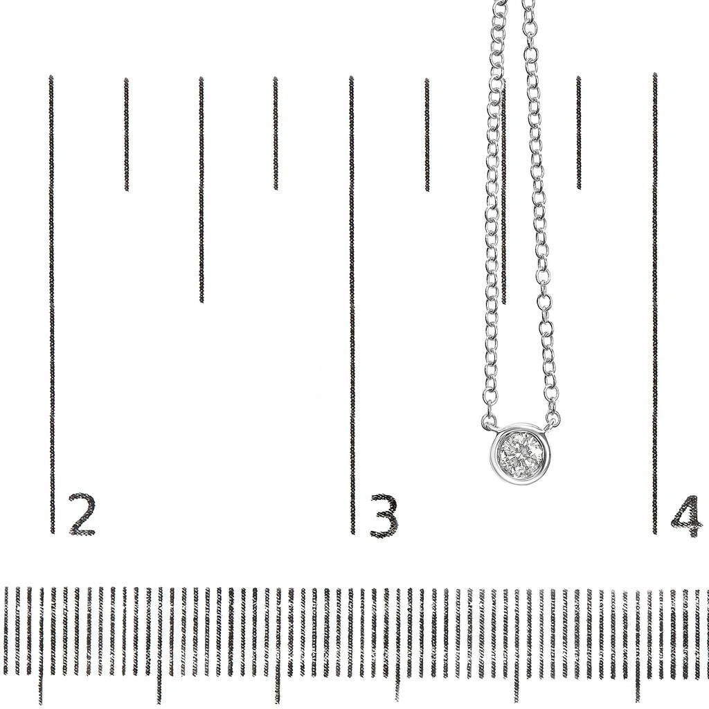 Haus of Brilliance 14K Gold Lab Grown Diamond Modern Bezel-Set Solitaire 16"-18" Pendant Necklace 6