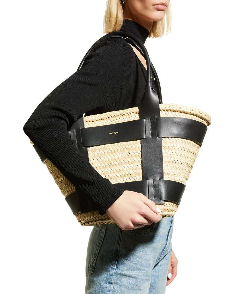 Demellier The Santorini Caged Raffia Tote Bag 5
