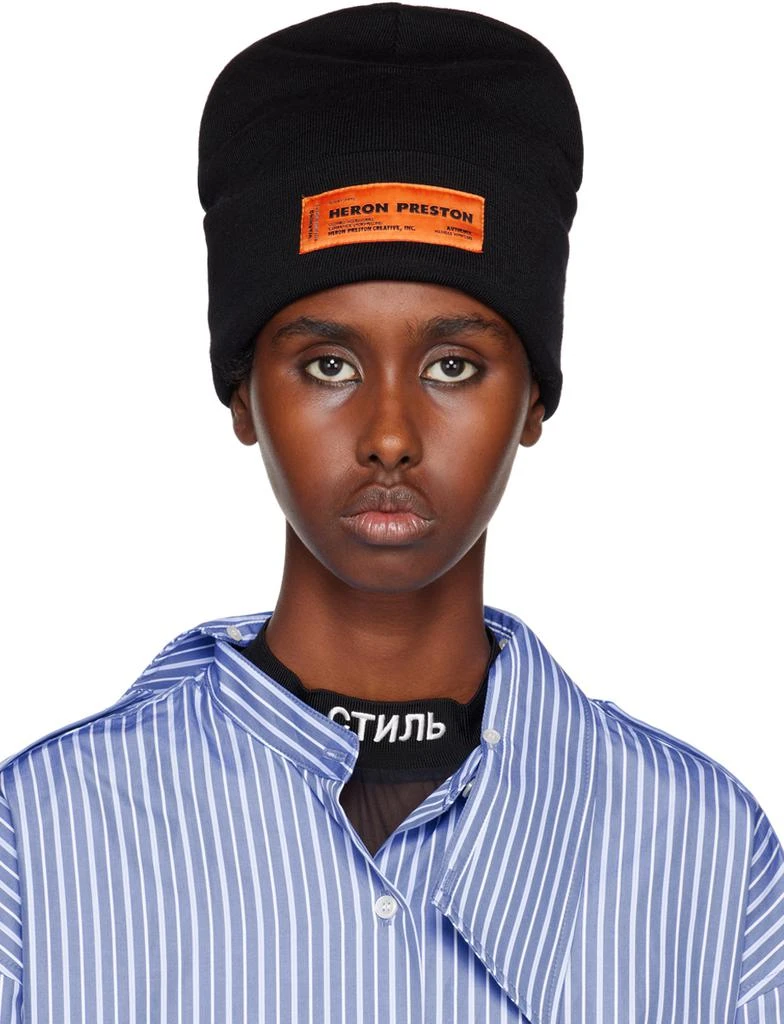 Heron Preston Black Style Beanie 1