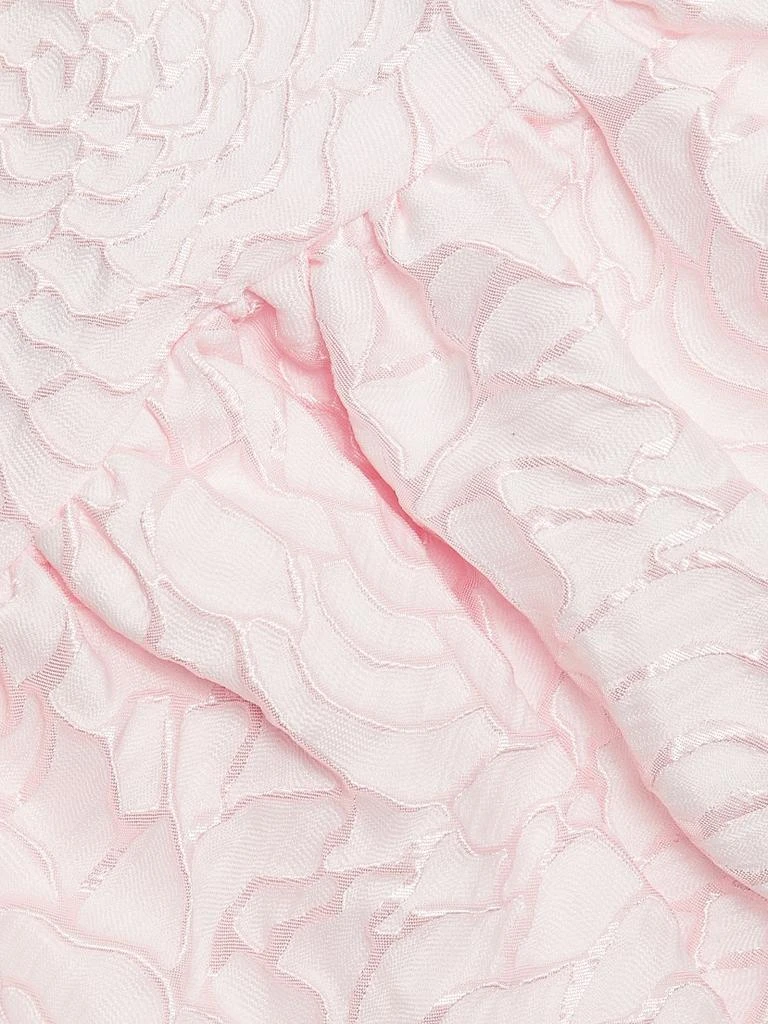 dusty pink lace detail asymmetric hem midi dress Modal Lace-Trim Midaxi Dress in Soft Pink - 4