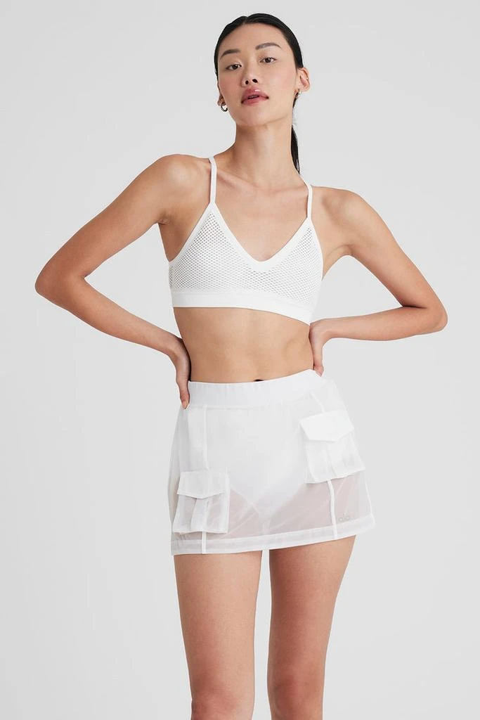 Alo Seamless Open Air Barely There Bra - White 1