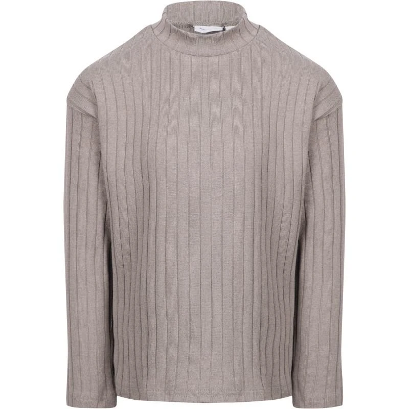 NAME IT® Ribbed long sleeved t shirt in storm grey 1