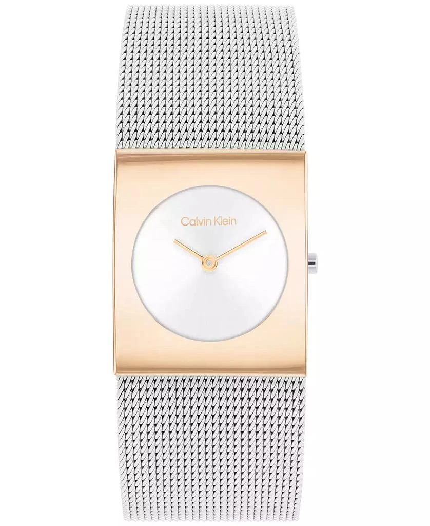 Calvin Klein Women's Pulse Rose Gold-Tone Stainless Steel Mesh Watch 26.40mm 1
