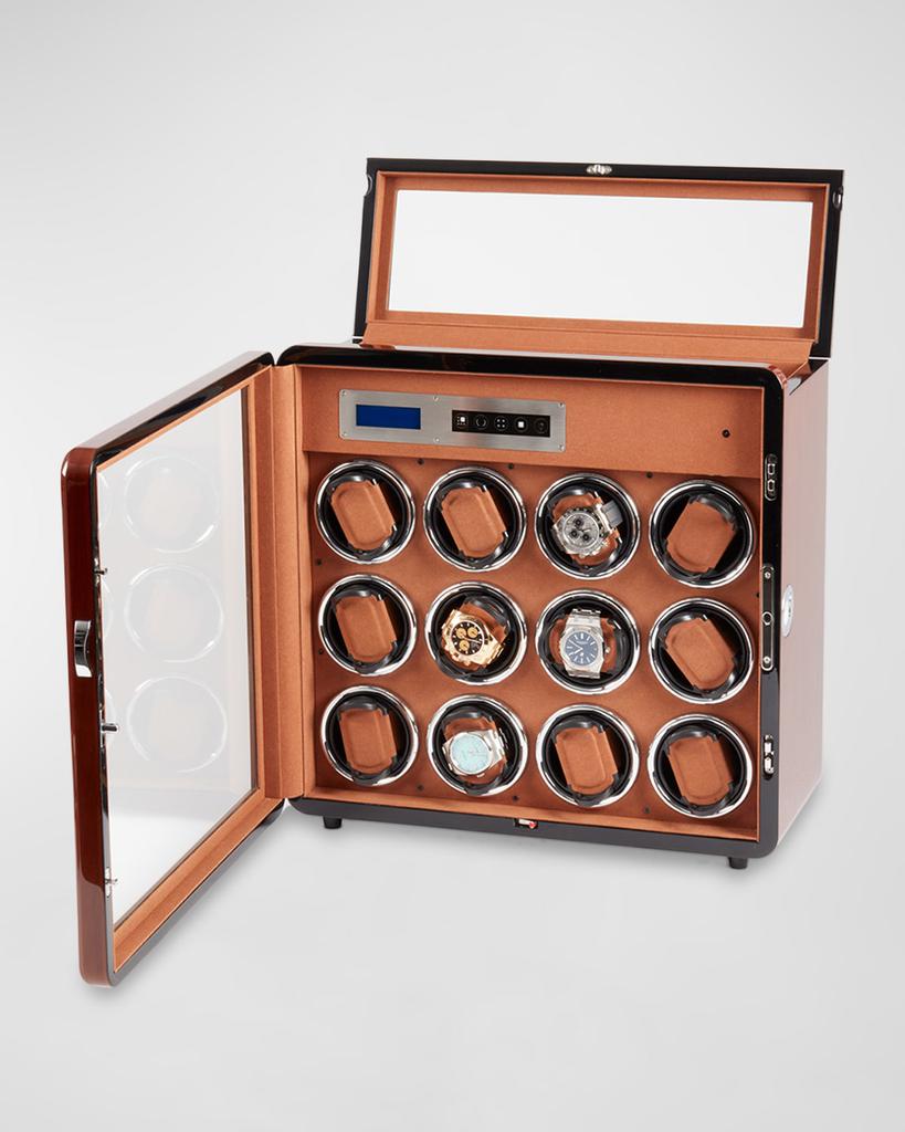 Bey-Berk Monty 12-Watch Winder and 6-Watch Storage