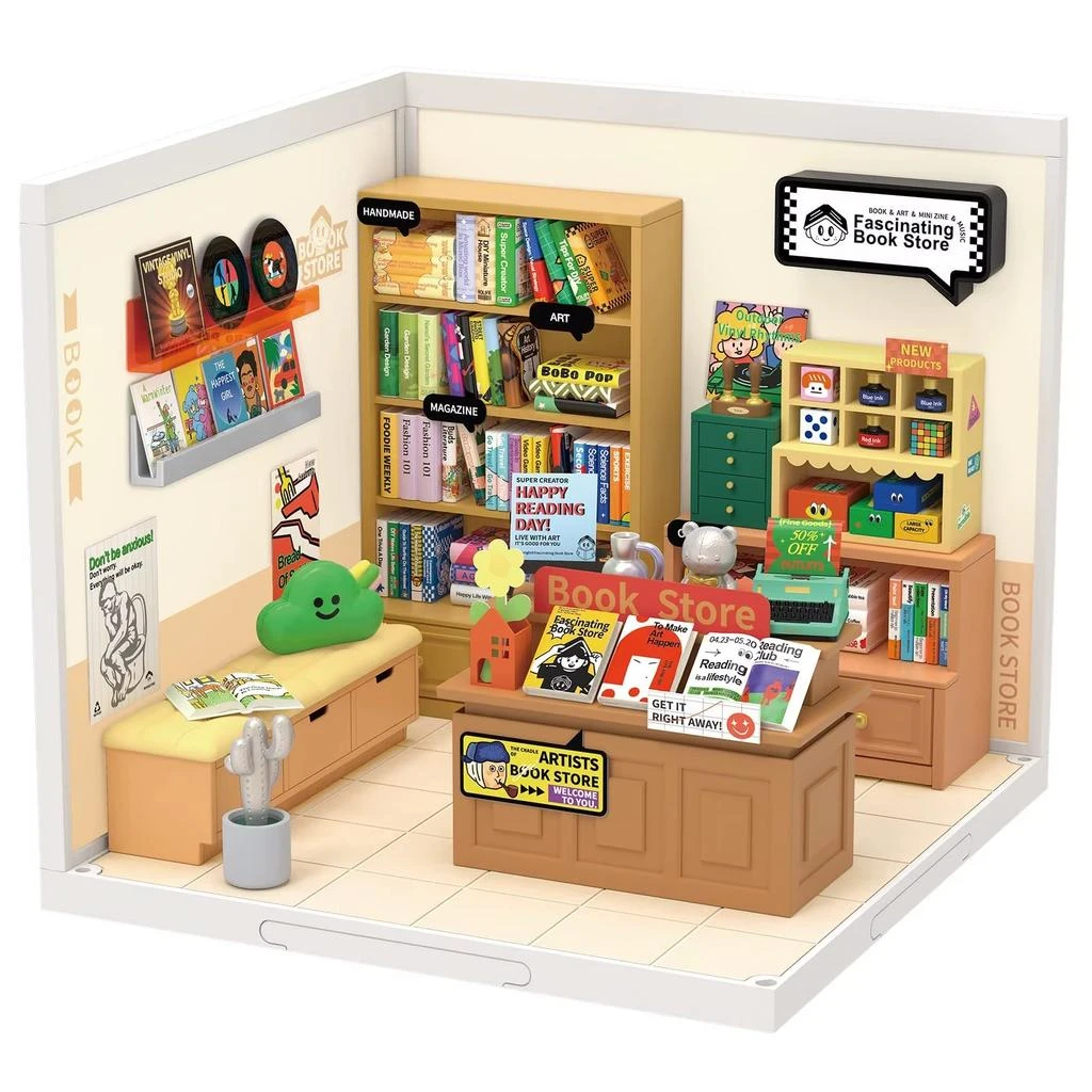 Robotime Rolife Super Creat Plastic Building Blocks DIY Miniature House Kit - 3D Puzzle for Kids and Adults, Multi-Scene Fun 4