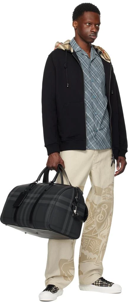 Burberry Gray Boston Holdall Duffle Bag 4