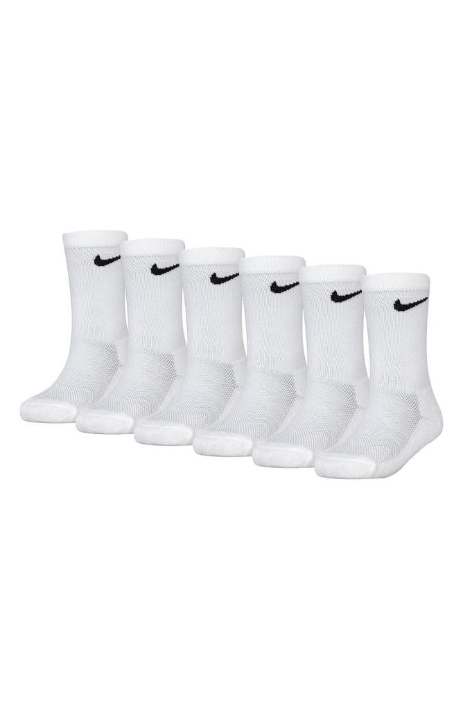 NIKE Kids' 6-Pack Performance Cushioned Crew Socks
