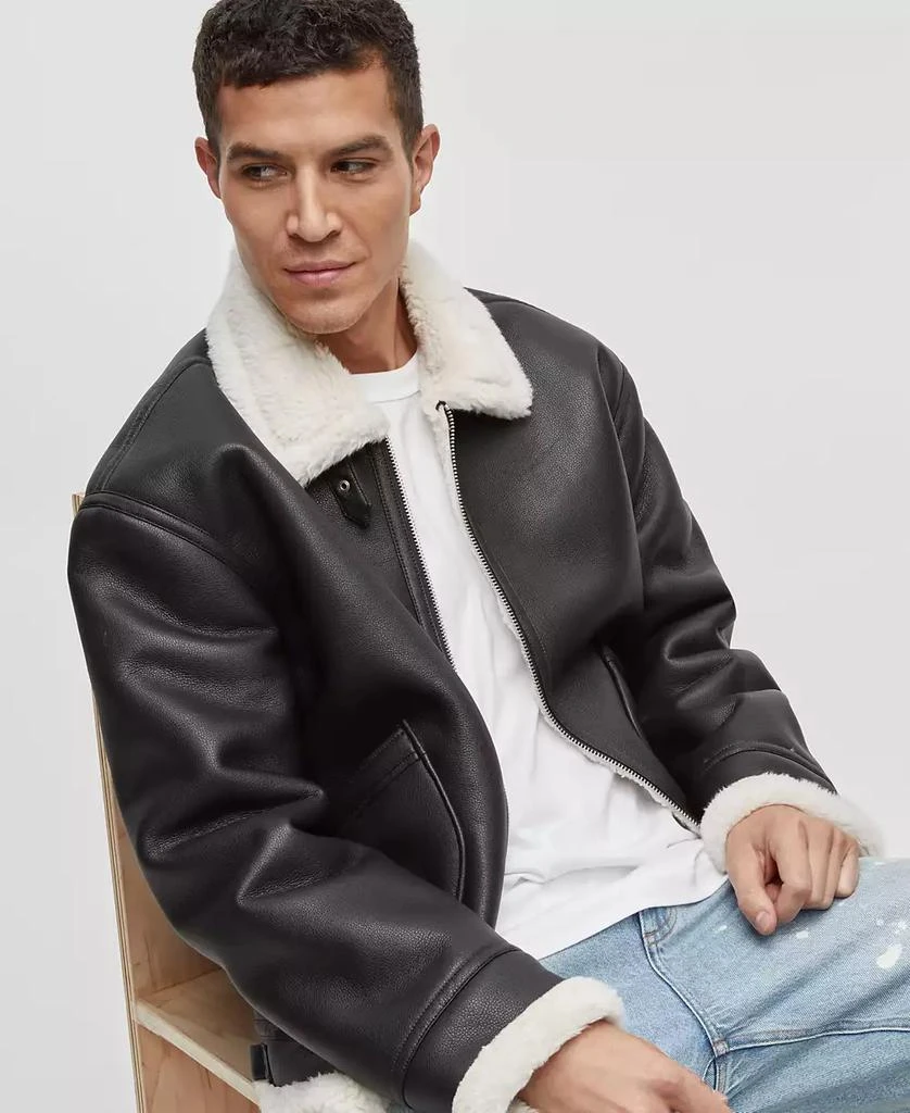 Mode of One Men's Aviator Faux-Sherpa Jacket, Exclusively at Macy's 1