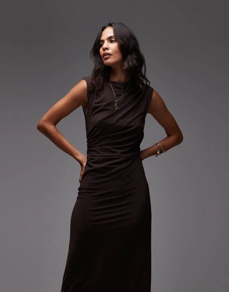 & other stories brown dress Half Button Long Sleeve Mini Sweater Dress – Two Sisters Boutique main image 1
