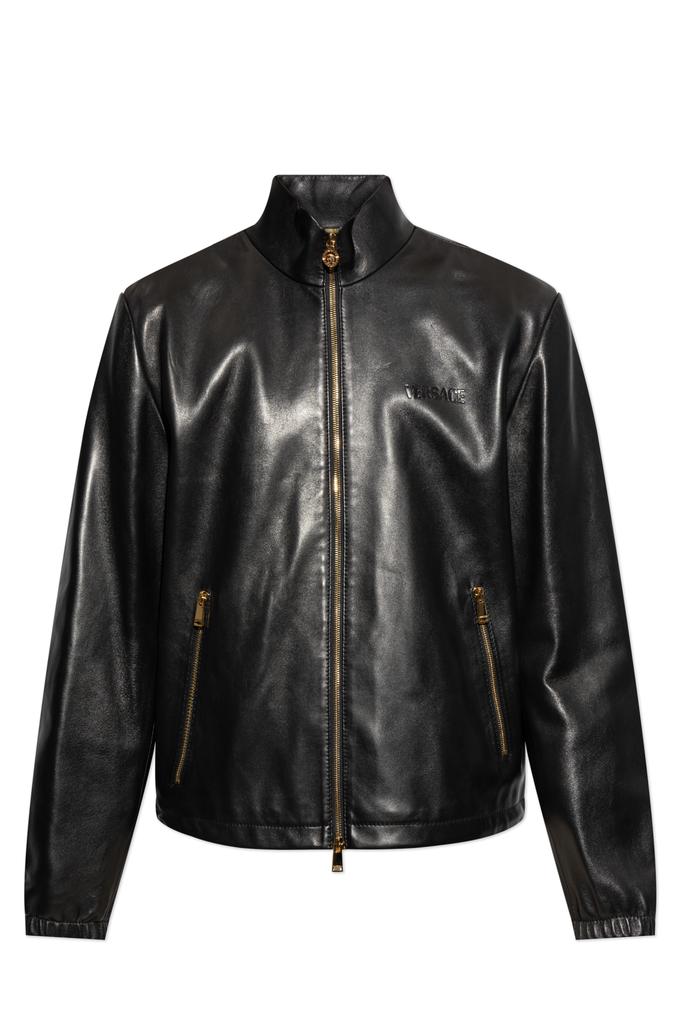 VIP【関税送料無料】希少 VERSACE BLACK WOOL CASUAL JACKET Single-Breasted Blazer Black,Print | VERSACE US