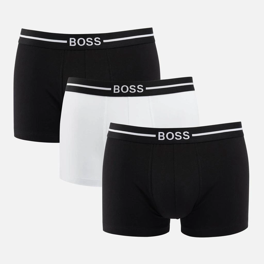Hugo Boss BOSS Bodywear Men's Organic Cotton 3-Pack Trunks - Black 1