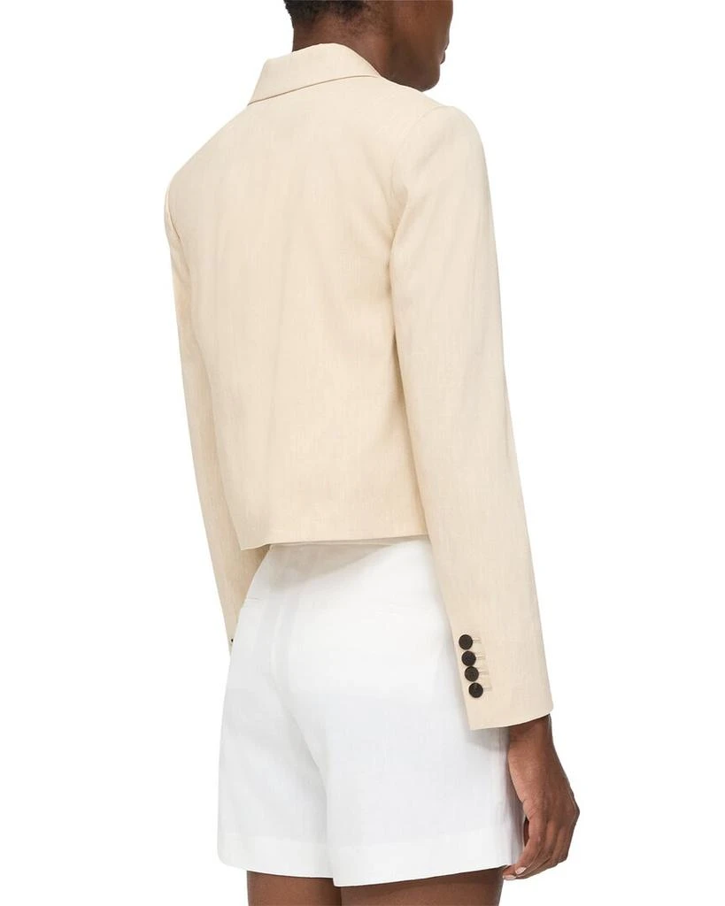 Theory Theory Crop Linen-Blend Blazer 2