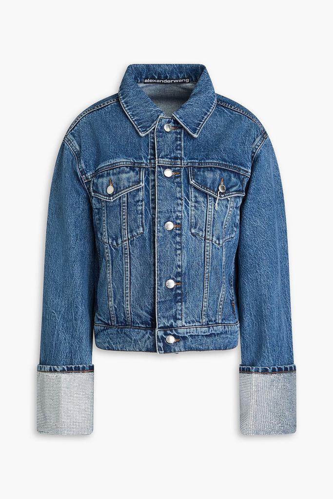 【関税込み】Alexander Wang ブルー Hotfix デニムジャケット Blue Hotfix Denim Jacket by Alexander Wang on Sale