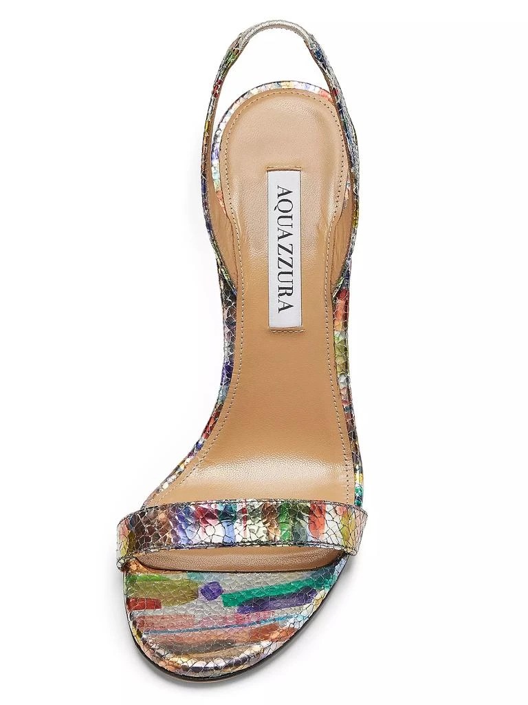 Aquazzura So Nude 105MM Brushstroke Leather Slingback Sandals 4