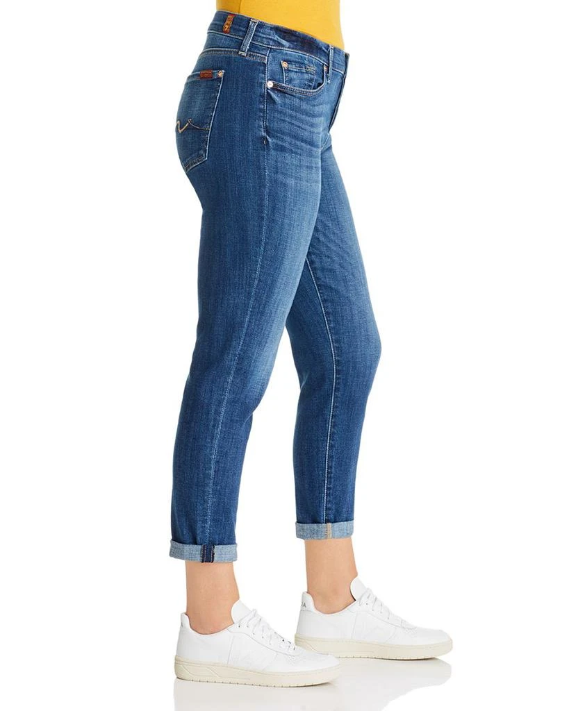 7 For All Mankind Josefina High Rise Cropped Boyfriend Jeans in Broken Twill Vanity 7
