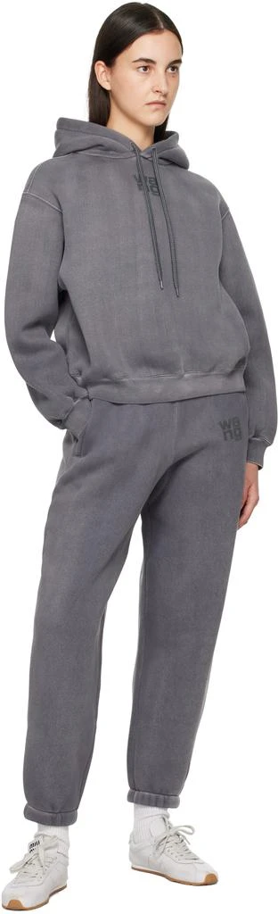 Alexander Wang Gray Puff Logo Sweatpants 4