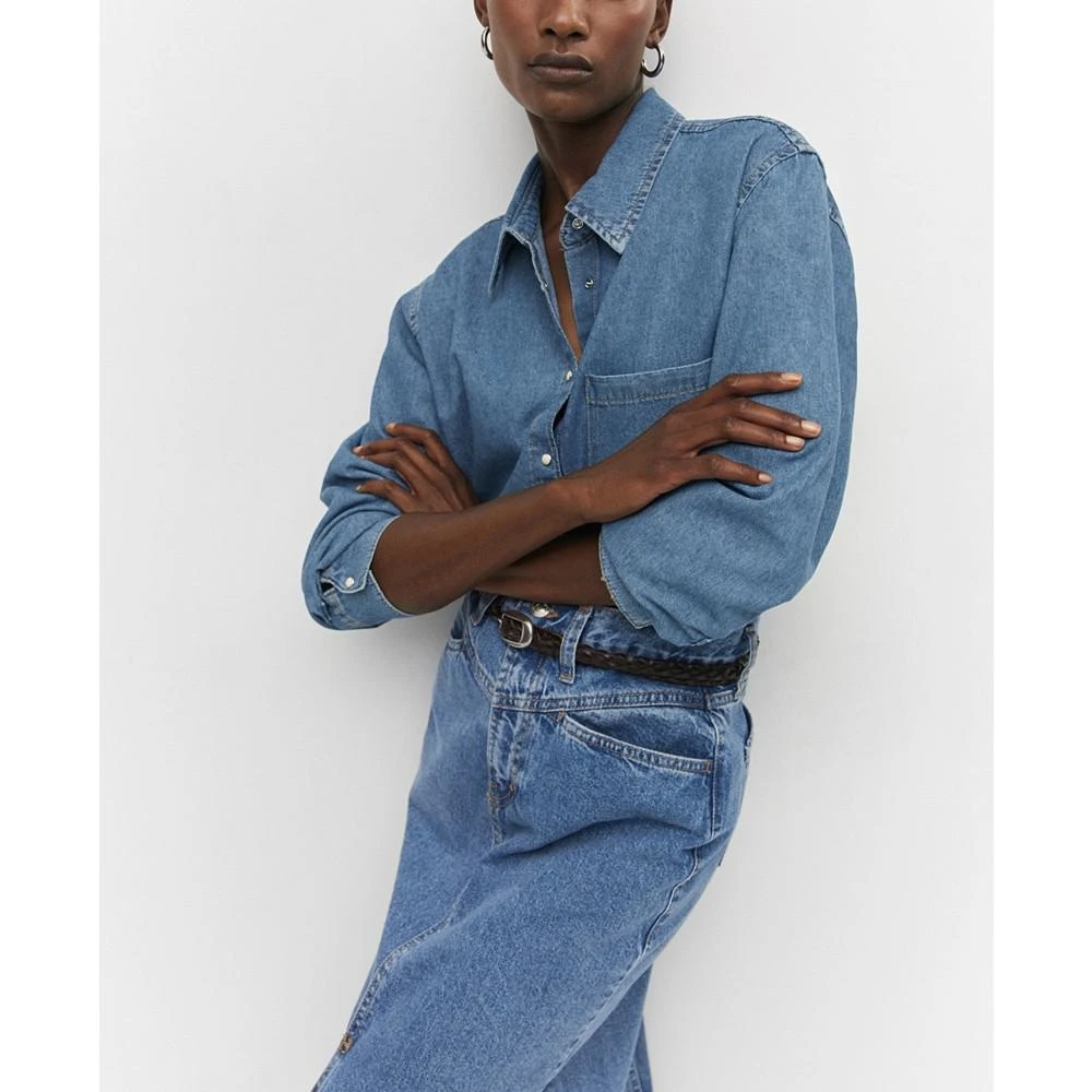 Mango Women's Pocket Denim Shirt 4