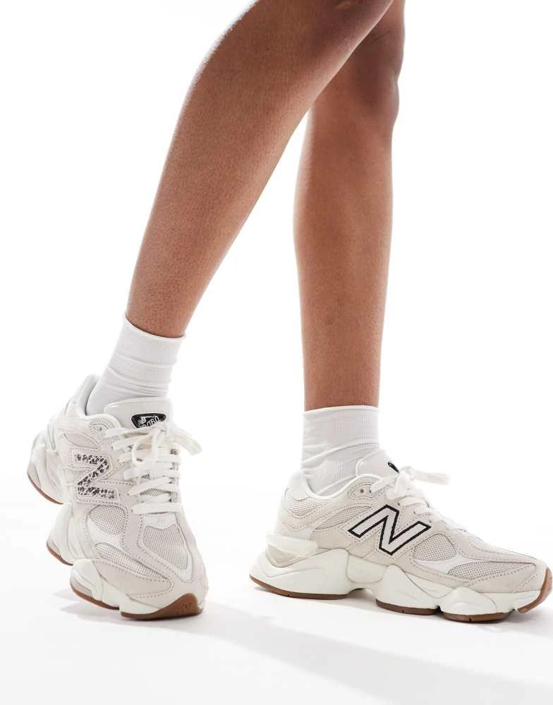 New Balance New Balance 9060 trainers in beige with leopard print detail - exclusive to ASOS 4