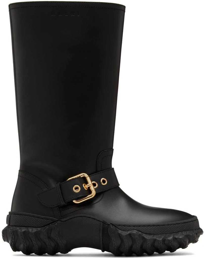 Marni Black Buckle Army Boot 1