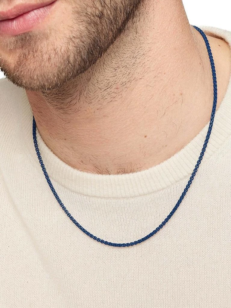David Yurman Box Chain Necklace in Stainless Steel 2