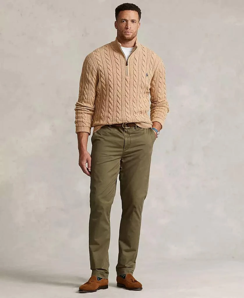Ralph Lauren Men
s Big 
Tall Cable-Knit Cotton Quarter-Zip Sweater 4