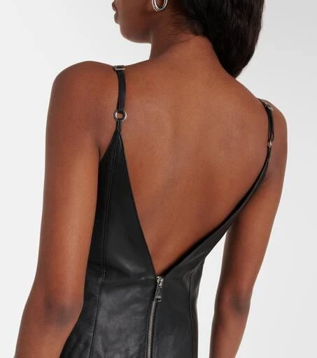 AREA Studded leather minidress 6
