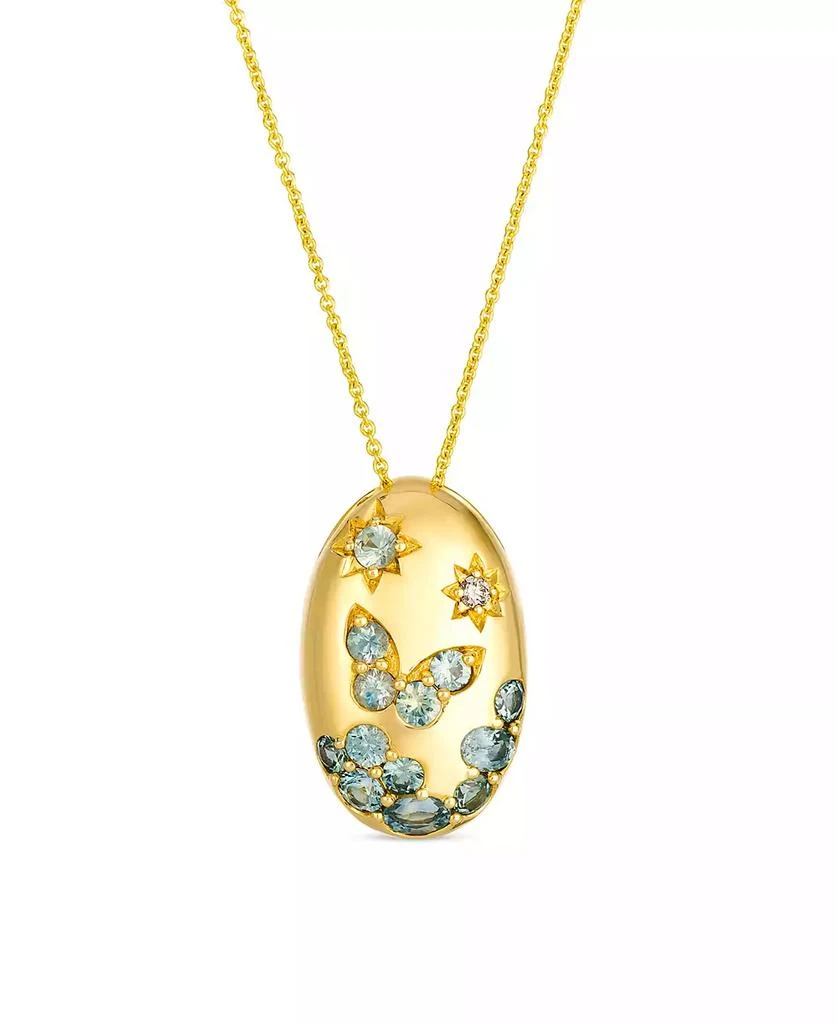 Le Vian Montana Sapphire (1.27 ct. t.w.) and Nude Diamond (0.03 ct. t.w.) Pendant Necklace in 14k Honey Gold