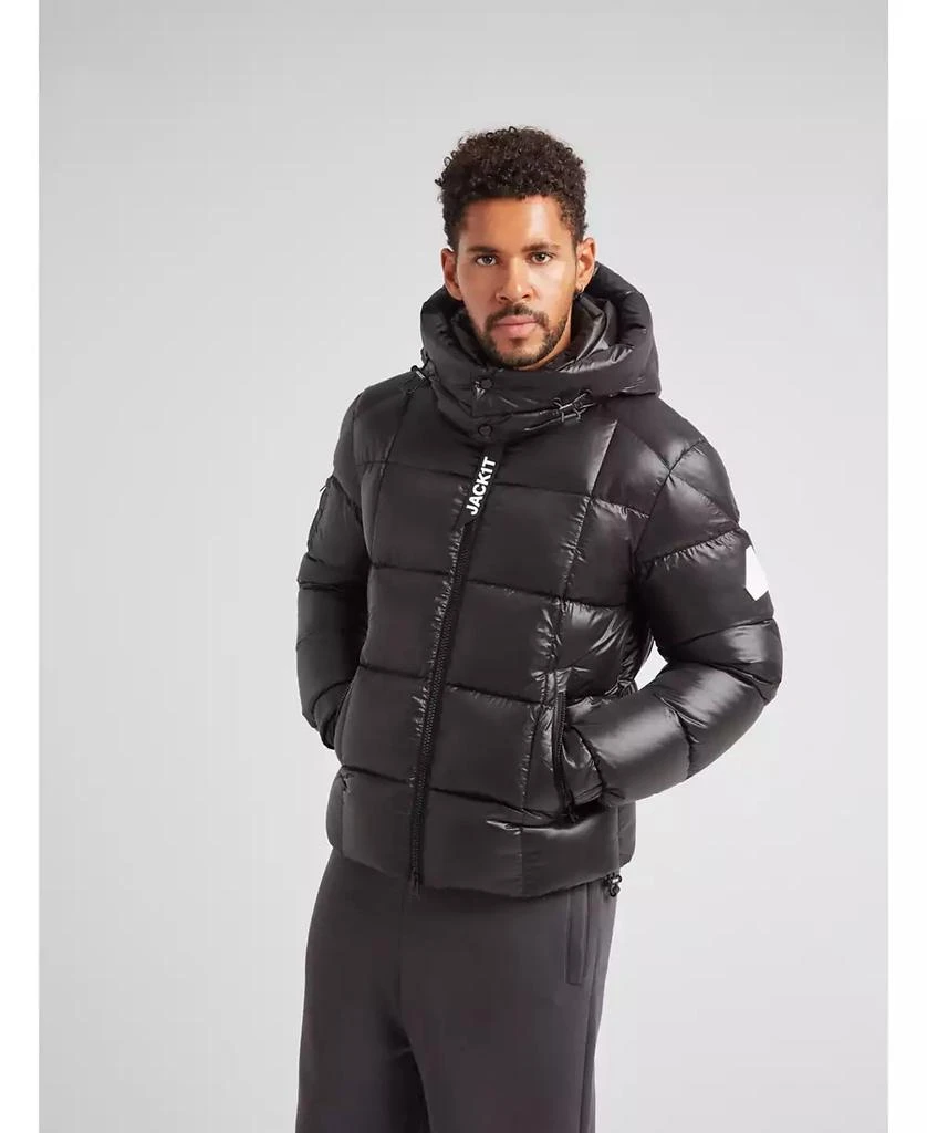 Jack1t Men's EZ Boxed Hooded Racer Puffer Jacket 1