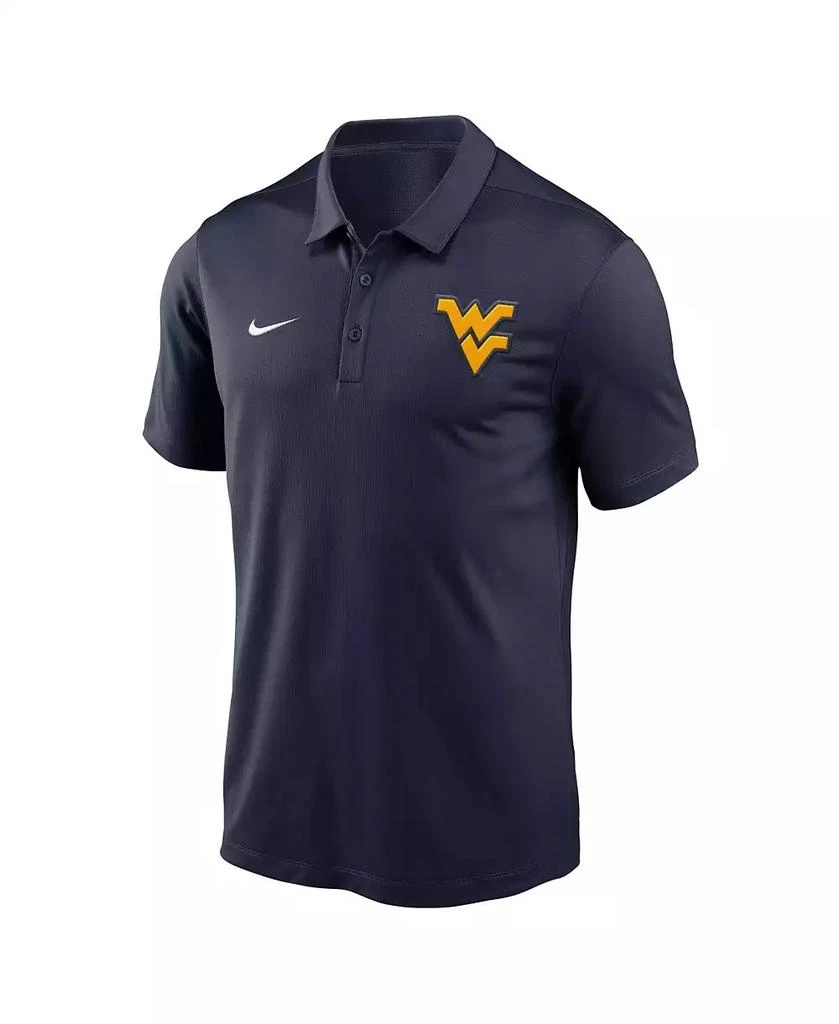 NIKE Men's Navy West Virginia Mountaineers Primetime Evergreen Franchise Performance Polo Shirt 3