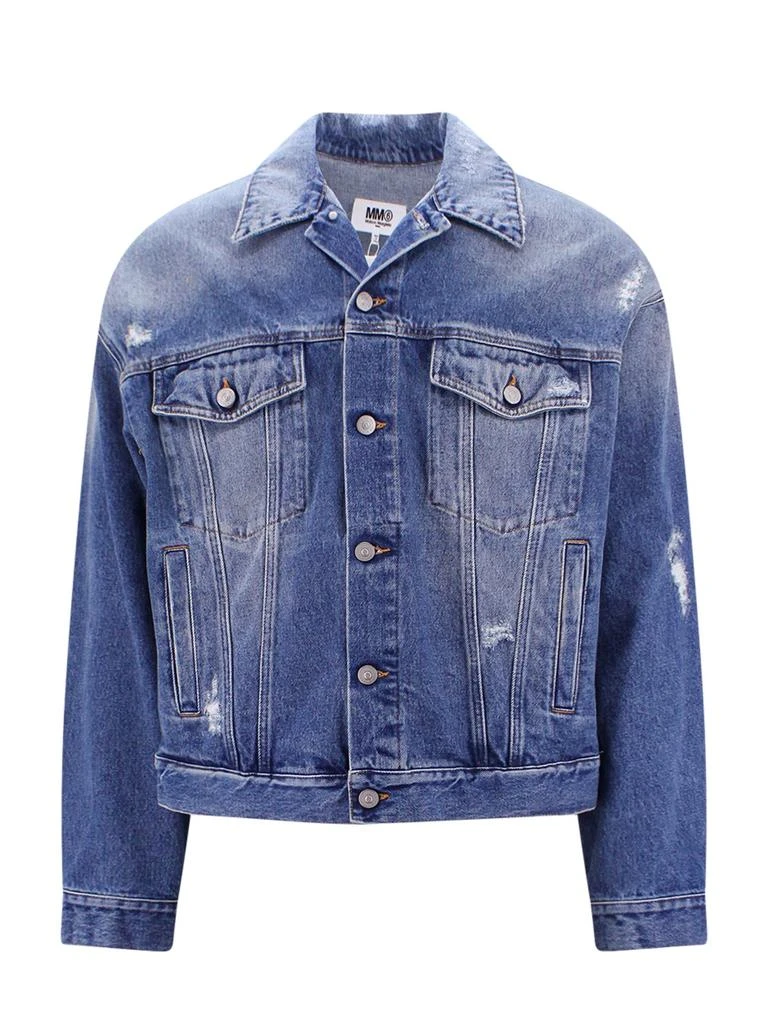 MM6 Maison Margiela MM6 Maison Margiela Ripped Effect Denim Jacket 1