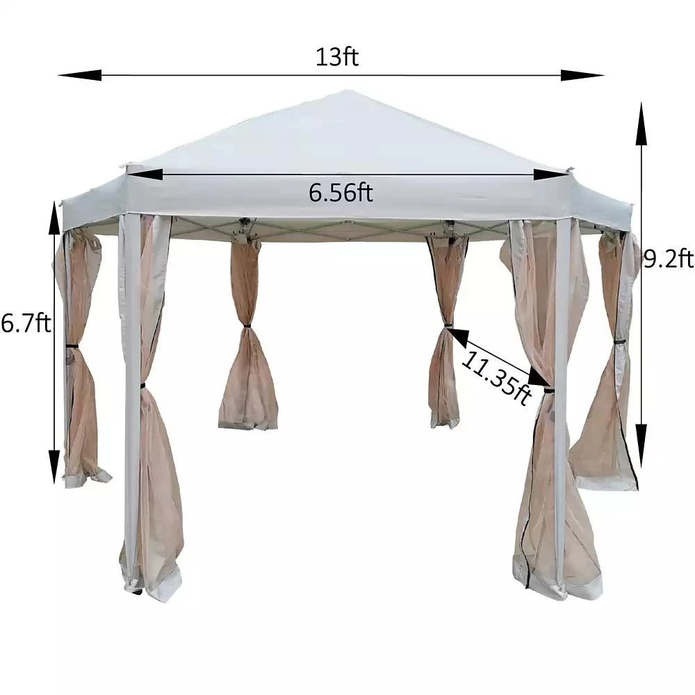 Streamdale Furniture Streamdale 13 FT. W X 13 FT. D X 9.2FT Pop-Up Gazebo Tent Outdoor Canopy 7
