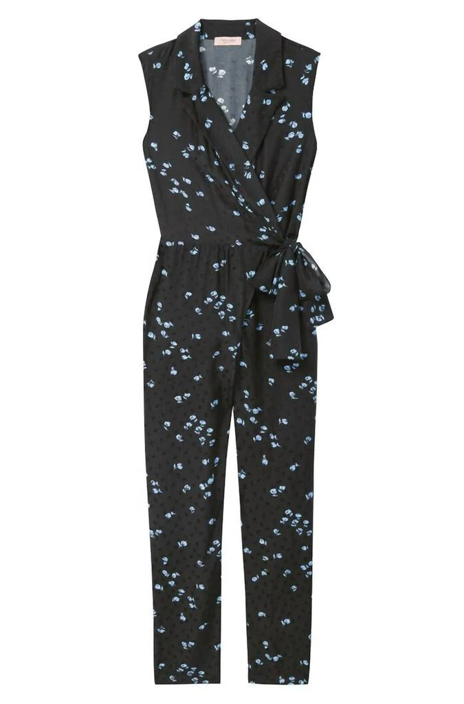 Rebecca Taylor Rebecca Taylor - Tailored Leandra Fleur Silk Tie Waist Jumpsuit 4