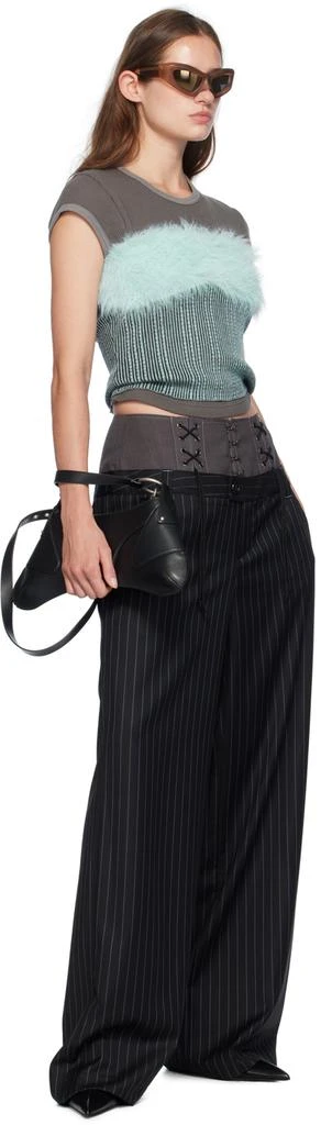 ANDERSSON BELL Blue Hairy Knit Tube Top 4