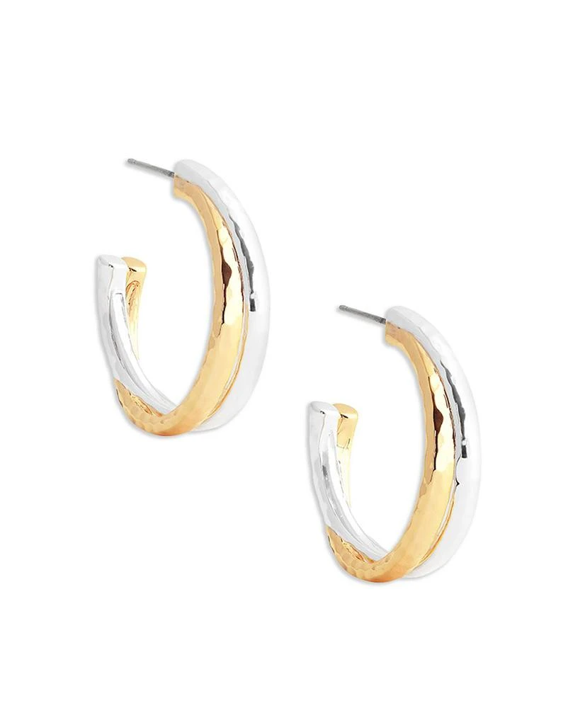 Anabel Aram Farrier 18K Yellow Gold Plated
Sterling Silver Hoop Earrings, 1" diameter 1