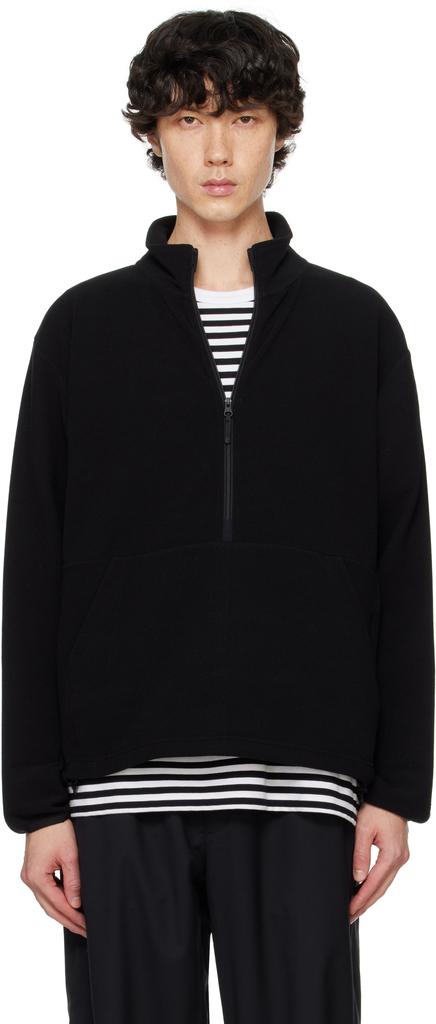 Goldwin Black POLARTEC Power Stretch Half Zip Sweatshirt