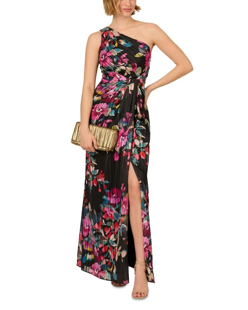 Adrianna Papell One Shoulder Gown 5