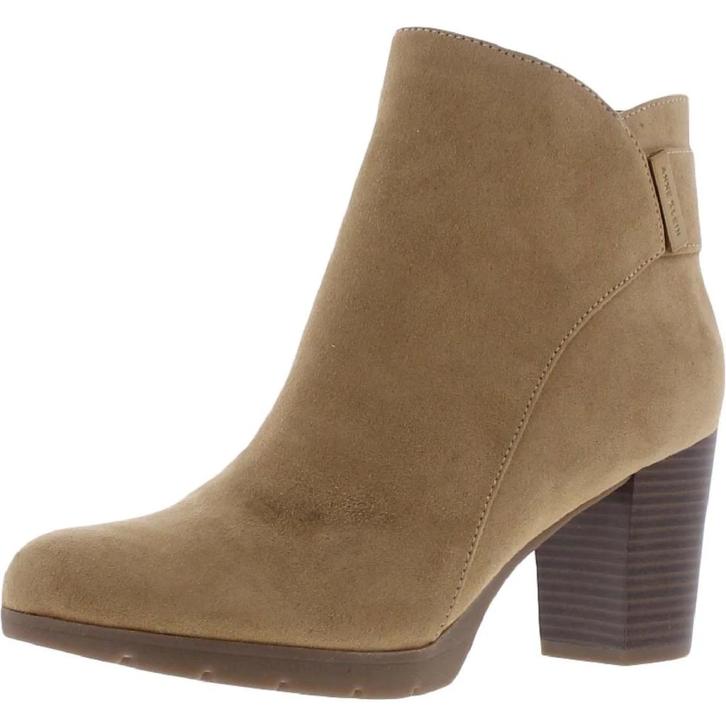 Anne Klein Womens Faux Suede Embellished Ankle Boots 1