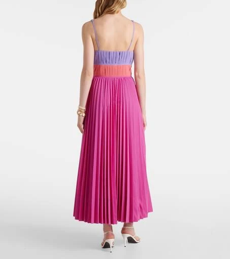 SIMKHAI Stephanie pleated poplin midi dress 3