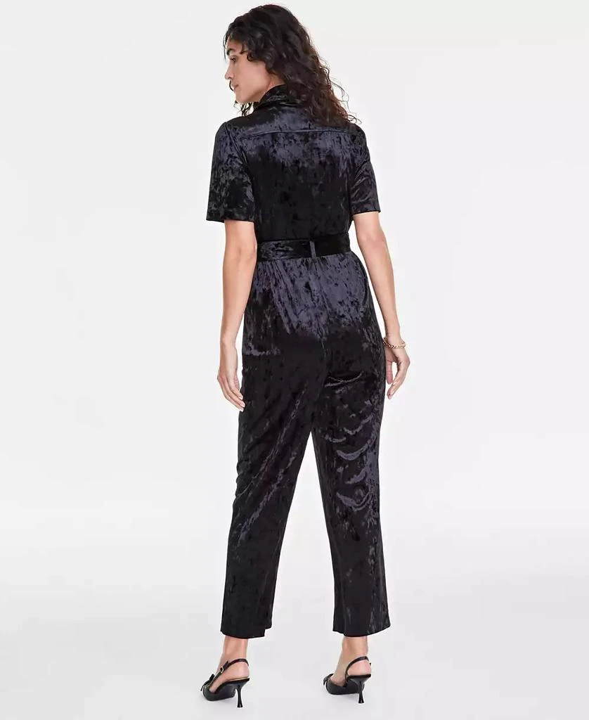 On 34th Women's Velvet Short-Sleeve Jumpsuit, Created for Macy's 4