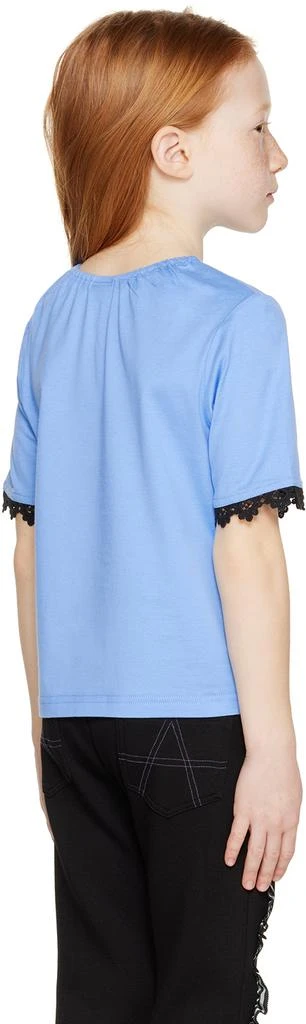 ANNA SUI MINI Kids Blue Embroidered T-Shirt 3