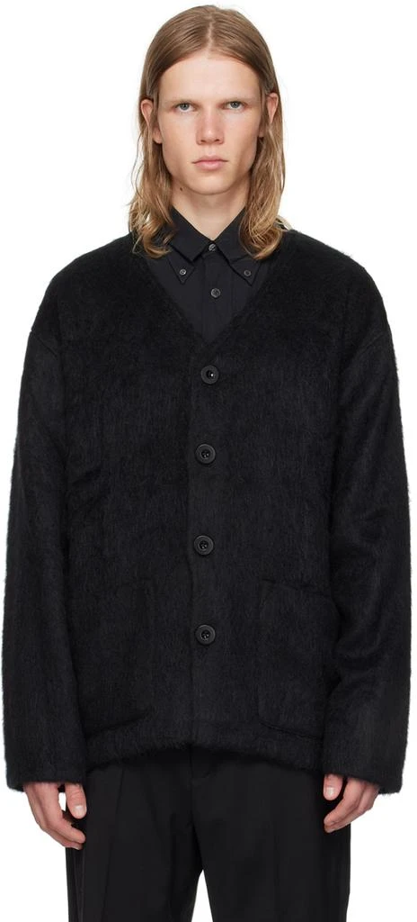 Our Legacy Black Shag Knit Cardigan 1