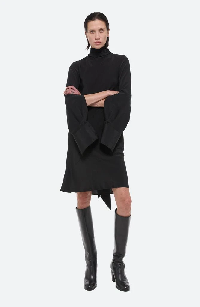 helmut lang silk dress Helmut Lang Women's U-Neck Silk Satin Maxi Dress - Black